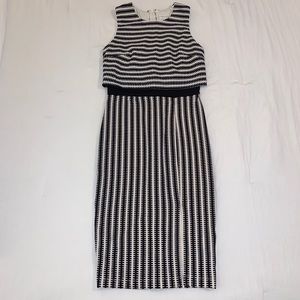 BISOU BISOU Women’s Black & White Tight Dress